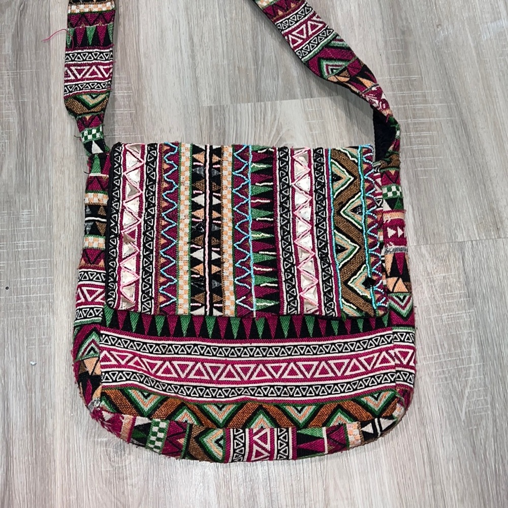 Beautiful beaded Aztec tribal purse bag